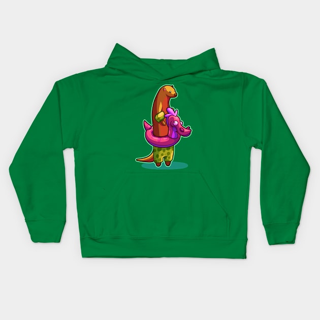 Otter To The Pool Kids Hoodie by ArtisticDyslexia